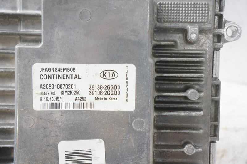 16-18 Kia Optima 2.4 L Engine Computer Control Module ECU ECM 39138-2GGD0 OEM Alshned Auto Parts