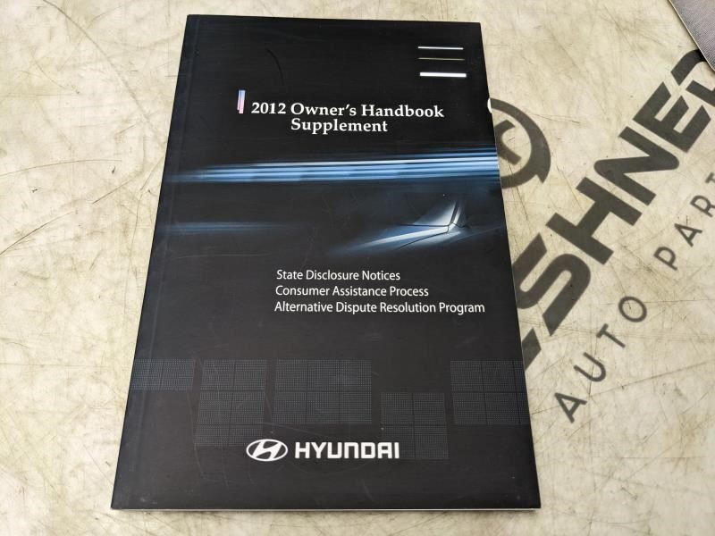 2012 Hyundai Sonata Hybrid Owners Manual Set with Case A4RO-EU27L OEM - Alshned Auto Parts