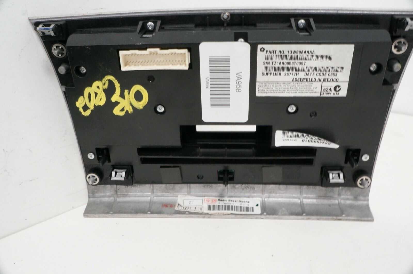 *read* chrysler 300 2013 2014 temperature radio control panel 1uw89aaaaa oem - Alshned Auto Parts