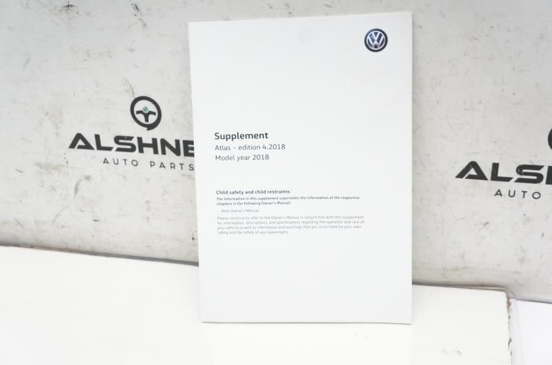 2018 Volkswagen Atlas Owner's Guide Book Case 3CN012723BC - Alshned Auto Parts