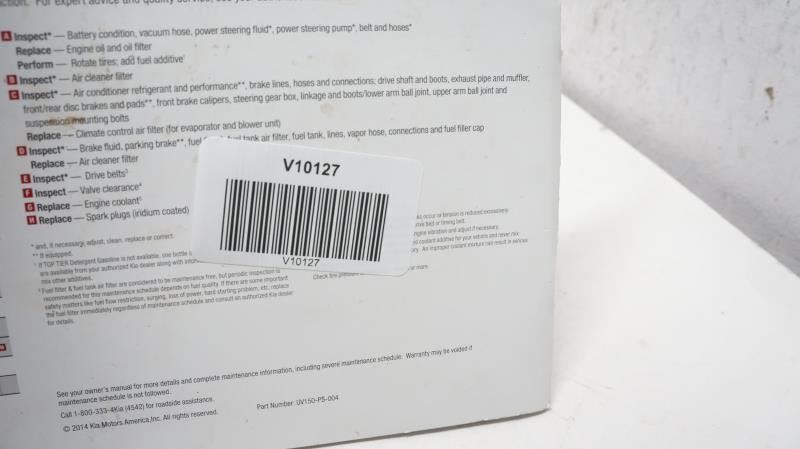 2014 Kia Sedona UVO System User's Manual Books - Alshned Auto Parts