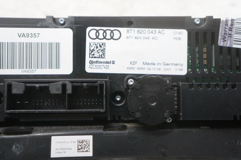 2009 Audi A4 AC Heater Temperature Climate Control 8T1 820 043 AC OEM - Alshned Auto Parts