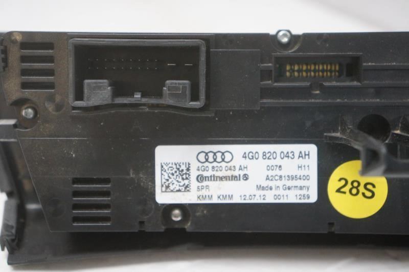 2012-2015 Audi A6 AC Heater Temperature Climate Control 4G0 820 043 AH OEM - Alshned Auto Parts