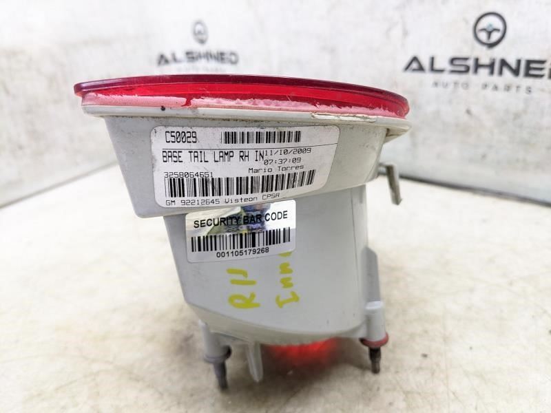 10-13 Chevrolet Camaro Rear Right Passenger Inner Tail Light Lamp  92212645 OEM - Alshned Auto Parts