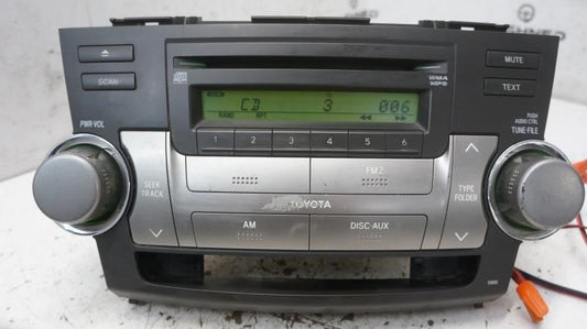 2008-2010 Toyota Highlander AM FM CD MP3 Radio Receiver 86120-0E220-E0 OEM - Alshned Auto Parts