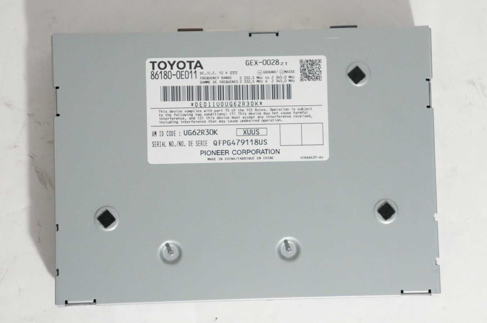 14-16 Toyota Camry Tundra Factory Satellite Radio Receiver Unit 86180-0E011 OEM - Alshned Auto Parts