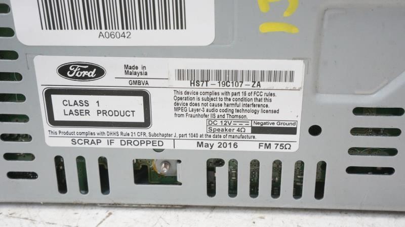 2017 Ford Fusion AM FM CD MP3 Radio Receiver HS7T-19C107-ZA OEM - Alshned Auto Parts