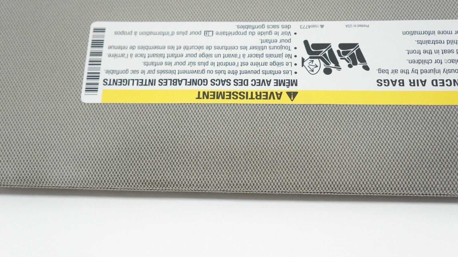 11-17 Chevrolet Equinox Passenger Right Side Sun Visor (Gray) OEM 23234080 - Alshned Auto Parts