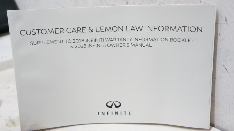 2018 Infiniti Q50 Owner's Manual Book Set with Case - Alshned Auto Parts