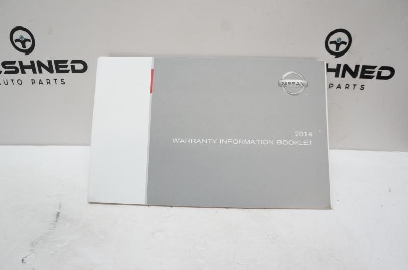 2014 Nissan Versa Sedan Owner's Manual Set with Case - Alshned Auto Parts