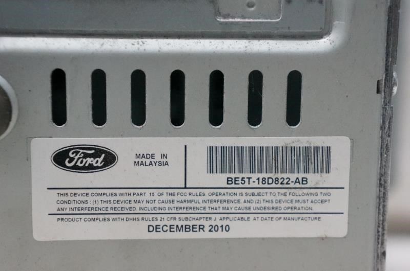 2011-2012 Ford Fusion AM FM CD MP3 Radio Receiver BE5T-18D822-AB OEM - Alshned Auto Parts