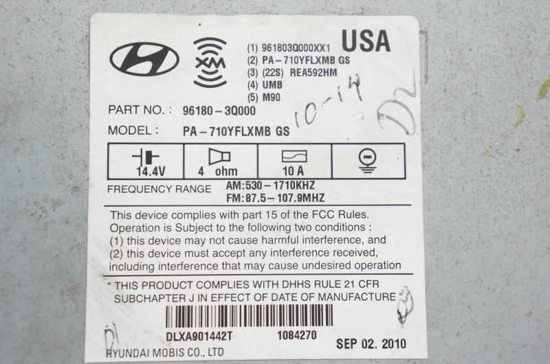 *READ* 2011 Hyundai Sonata AM FM CD MP3 Radio Receiver 96180-3Q000 OEM - Alshned Auto Parts