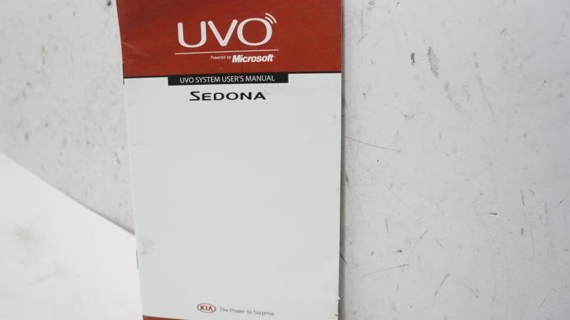 2014 Kia Sedona UVO System User's Manual Books - Alshned Auto Parts