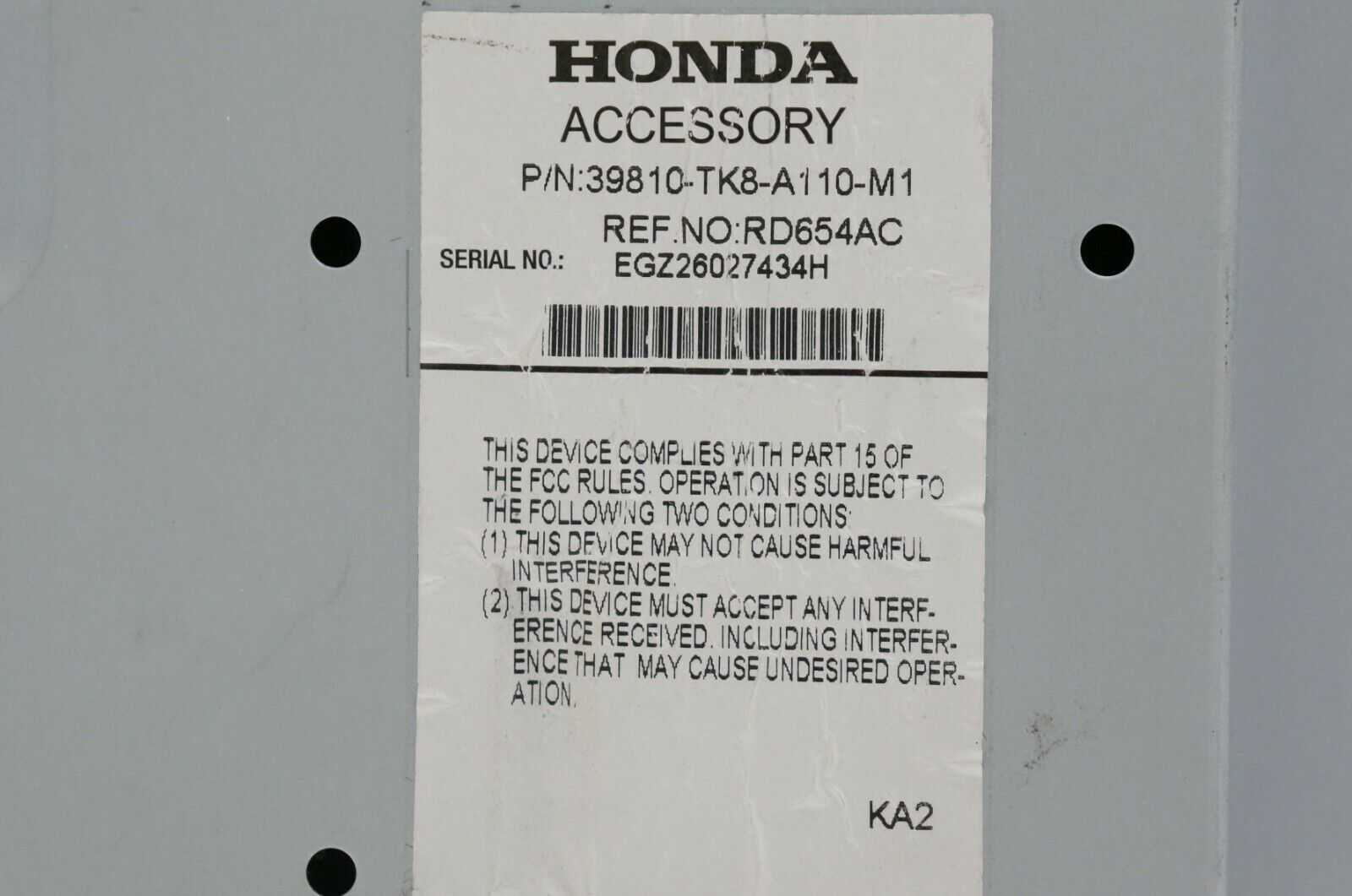 2014-2017 Honda Odyssey Navigation Display Screen OEM 39810-TK8-A110-M1 - Alshned Auto Parts