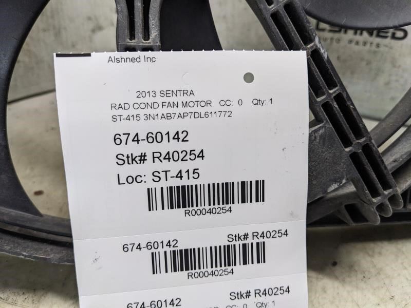 2013-2019 Nissan Sentra Radiator Cooling Fan Motor Assembly 21403-3SH0A OEM - Alshned Auto Parts