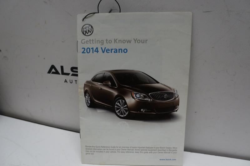 2014 Buick Verano Owner's Manual Infotainment with Case - Alshned Auto Parts