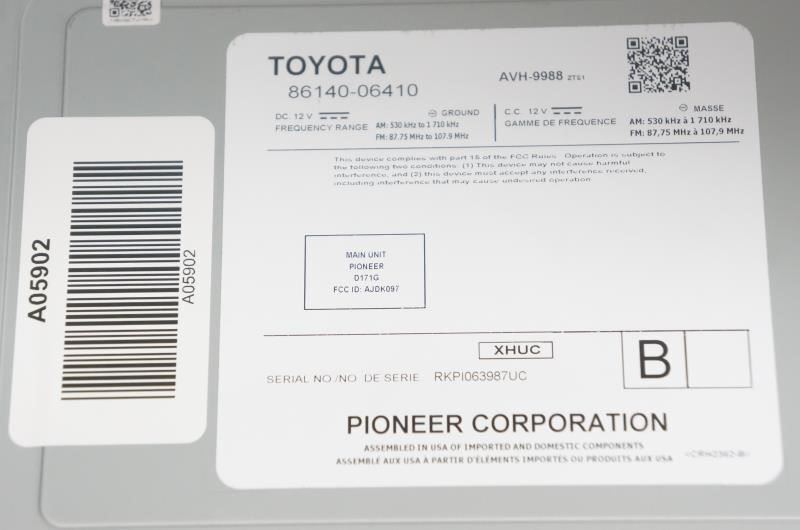 2019 Toyota Camry Navigation GPS Radio Display Receiver 86140-06410 OEM *ReaD* - Alshned Auto Parts