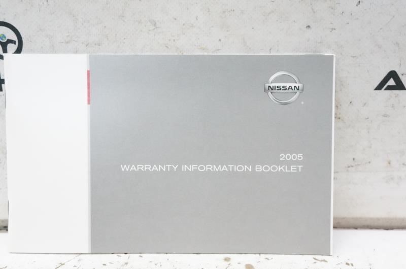 2005 Nissan Altima Owner's Manual Book OM5E-0L31U2 OEM - Alshned Auto Parts