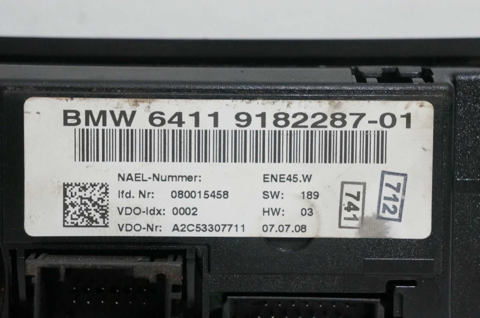 2008 BMW M3  335i Auto Dual Zone Climate Temperature Control OEM 6411 9182287-01 - Alshned Auto Parts