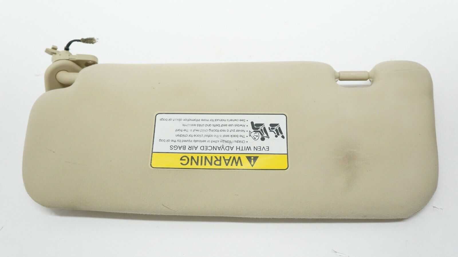 14-16 KIA Cadenza Passenger Right Side Sun Visor (Beige) OEM 852023R041AYK - Alshned Auto Parts