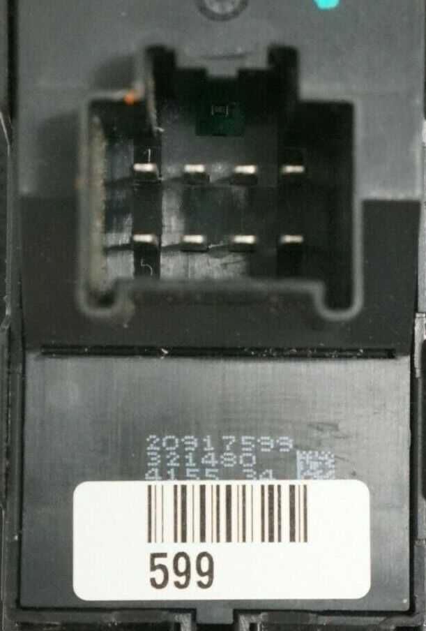 2015 Chevrolet Equinox LH Driver Window Power Switch OEM 25946838/40 - Alshned Auto Parts