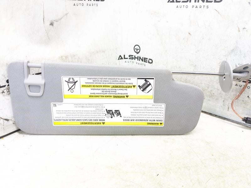 2018-2023 Chevrolet Equinox Left Illuminated Sun Visor Gray w Mirror 848360 OEM - Alshned Auto Parts