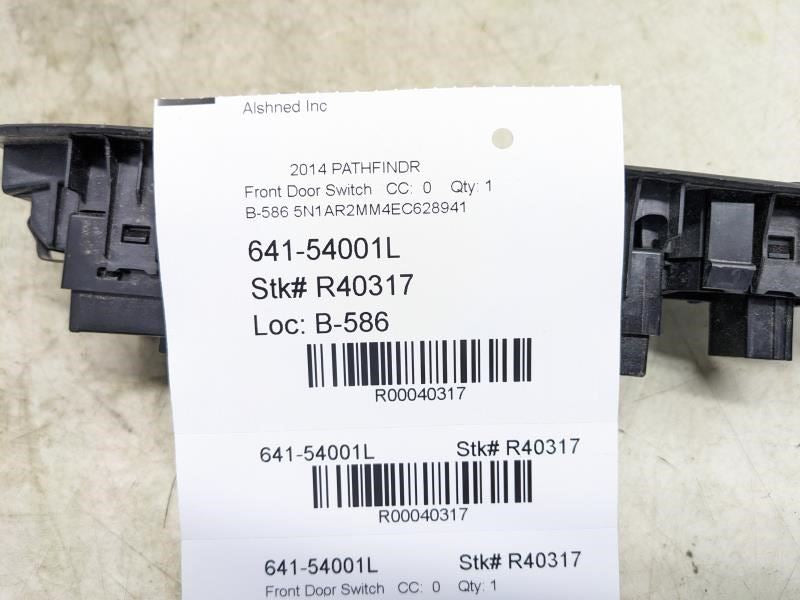 2013-20 Nissan Pathfinder FR LH Door Master Power Window Switch 25401-3KA2A OEM - Alshned Auto Parts