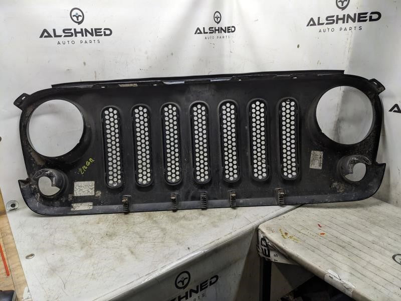 2009-2018 Jeep Wrangler Front Radiator Grille Black 1BM91TRM OEM - Alshned Auto Parts