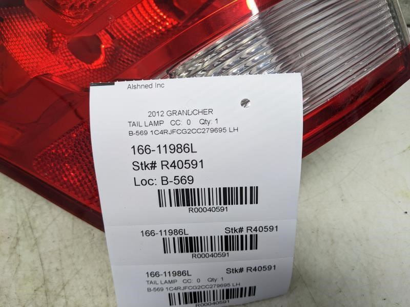 2011-2013 Jeep Grand Cherokee Rear LH Driver Side Tail Light Lamp 55079421AE OEM - Alshned Auto Parts