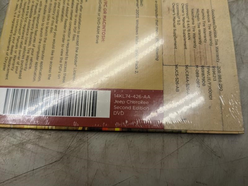 2014 Jeep Cherokee User Guide Set with Case 14KL74-926-AA 14KL74-426-AA OEM - Alshned Auto Parts