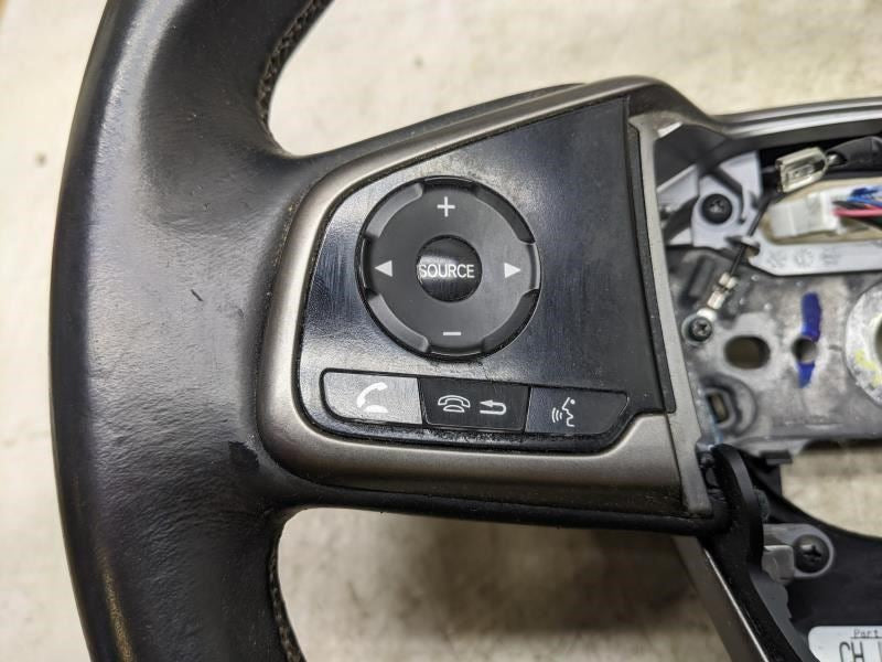 16-19 Honda Civic Steering Wheel Leather w Control Buttons 78500-TEX-B510-M1 OEM - Alshned Auto Parts