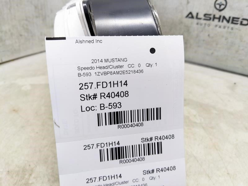 13-14 Ford Mustang Speedometer Gauge Instrument Cluster 86K DR3Z-10849-AA OEM - Alshned Auto Parts