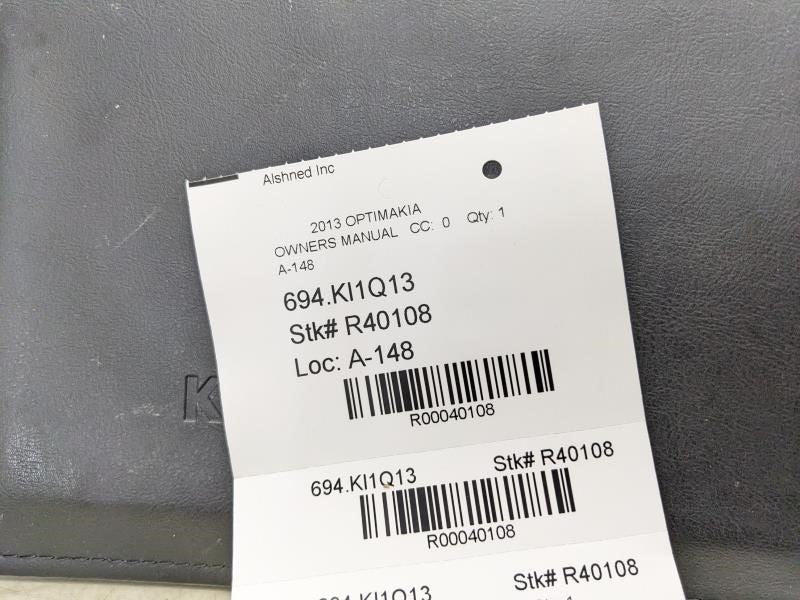 2013 Kia Optima Owners Manual set with Case A4CO-EU32D OEM - Alshned Auto Parts