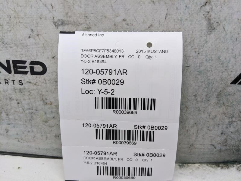 2015-2019 Ford Mustang GT Front Right Door Shell FR3Z-6320200-A OEM *ReaD* - Alshned Auto Parts