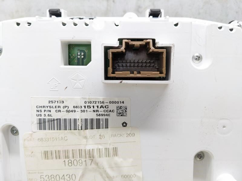 2018 Jeep Grand Cherokee Speedometer Gauge Instrument Cluster 68331511AC OEM - Alshned Auto Parts