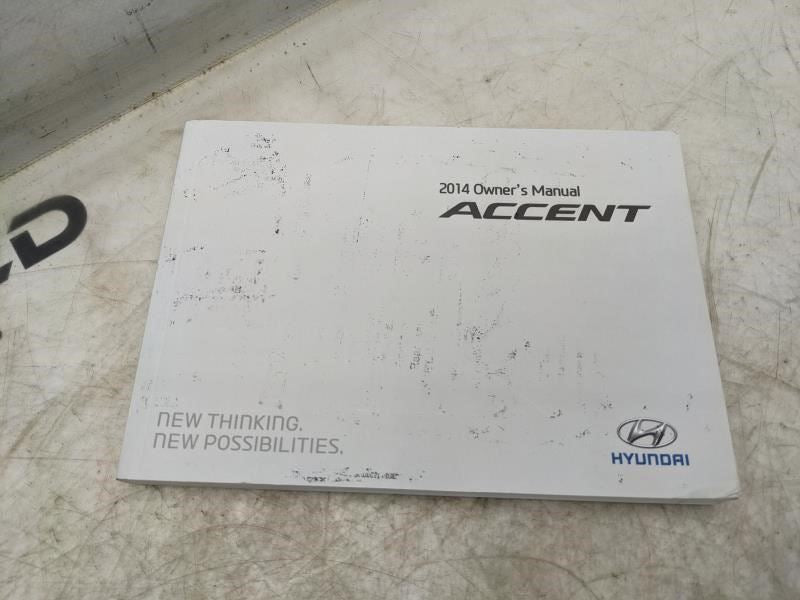 2014 Hyundai Accent Owners Manual set E1R0-EU45H OEM - Alshned Auto Parts