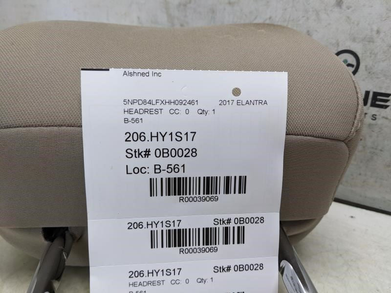 17-18 Hyundai Elantra Front Left Seat Headrest Cloth 88700-F3000-XGH OEM *ReaD* - Alshned Auto Parts