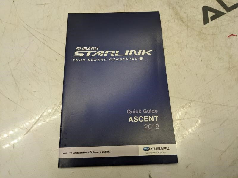 2019 Subaru Ascent Owners Manual Set with Case MSA5M1900A OEM - Alshned Auto Parts