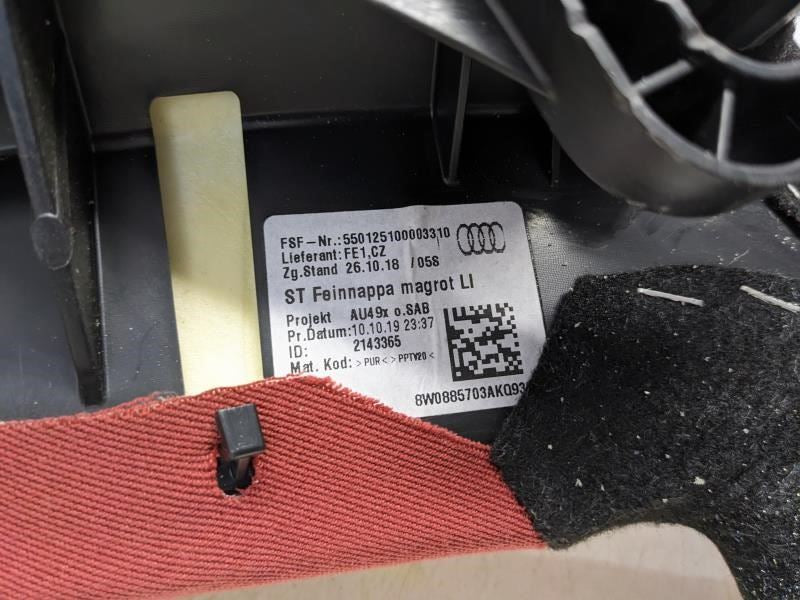 2018-23 Audi S5 Rear Left Seat Bolster Leather Red 8W0-885-703-AK-Q93 OEM *ReaD* - Alshned Auto Parts