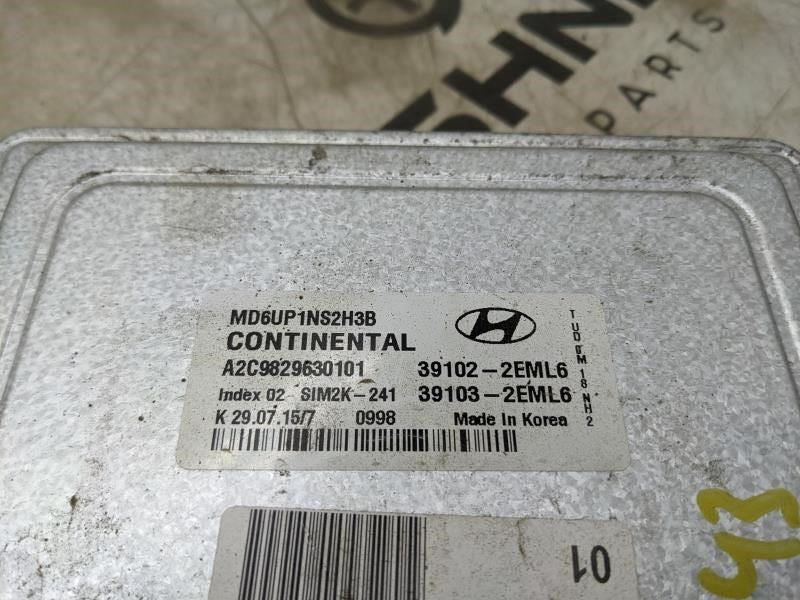 2016 Hyundai Elantra 1.8L AT Engine Control Module ECU ECM 39103-2EML6 OEM - Alshned Auto Parts