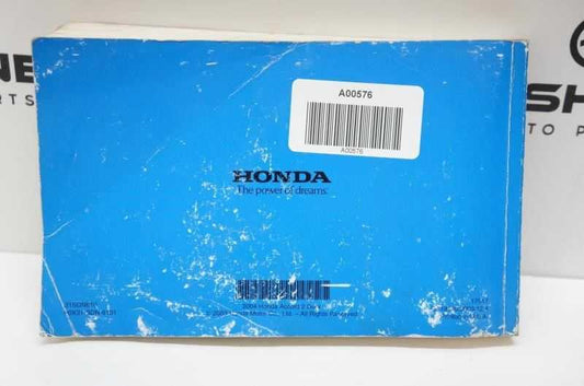 2004 Honda Accord Coupe Owner's Manual Book - Alshned Auto Parts