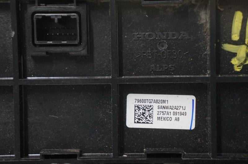 16-18 Honda Pilot AC Heater Temp Climate Control Faceplate 79600TG7 A820M1 OEM - Alshned Auto Parts