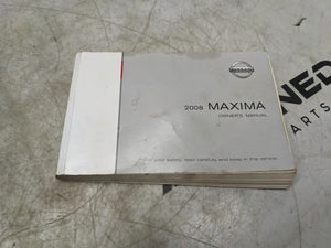 2008 Nissan Maxima Owners Manual only OM8E-0A34U0 OEM * ReaD*