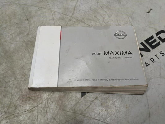 2008 Nissan Maxima Owners Manual only OM8E-0A34U0 OEM * ReaD* - Alshned Auto Parts