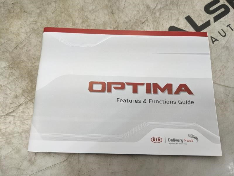 2019 Kia Optima Owners Manual Set with Case KDG5-EU92F OEM - Alshned Auto Parts