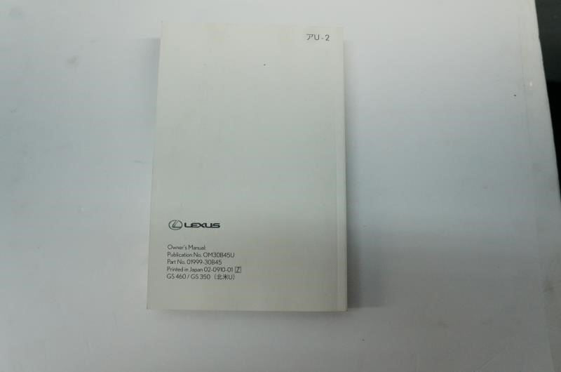 2010  Lexus GS 460/GS 350/GS 450 h Owner's Manual Book Case Lemon law guide  01999-3-B45 - Alshned Auto Parts
