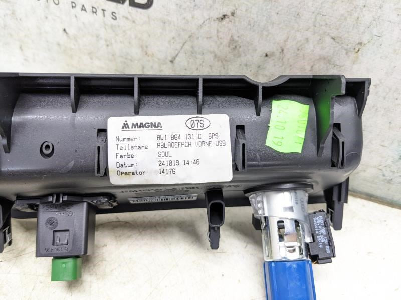 18-23 Audi S5 Center Console Lower Storage Tray w Power Outlet 8W1-864-131-C-6PS - Alshned Auto Parts