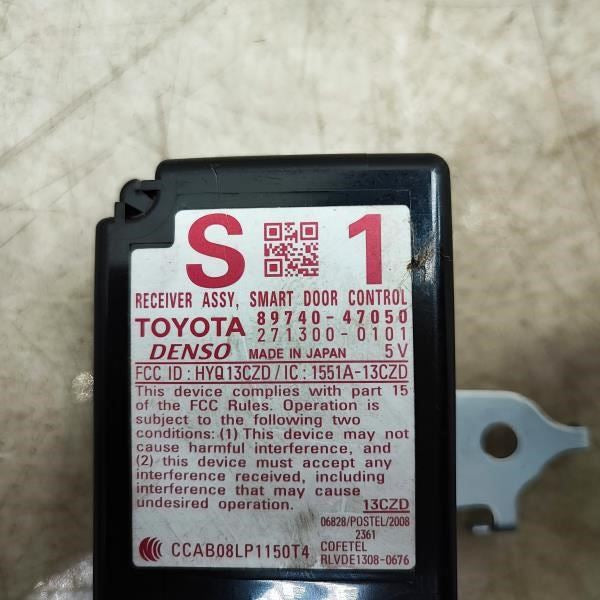 2010-2015 Toyota Prius Smart Door Receiver Control Module 89740-47050 OEM - Alshned Auto Parts