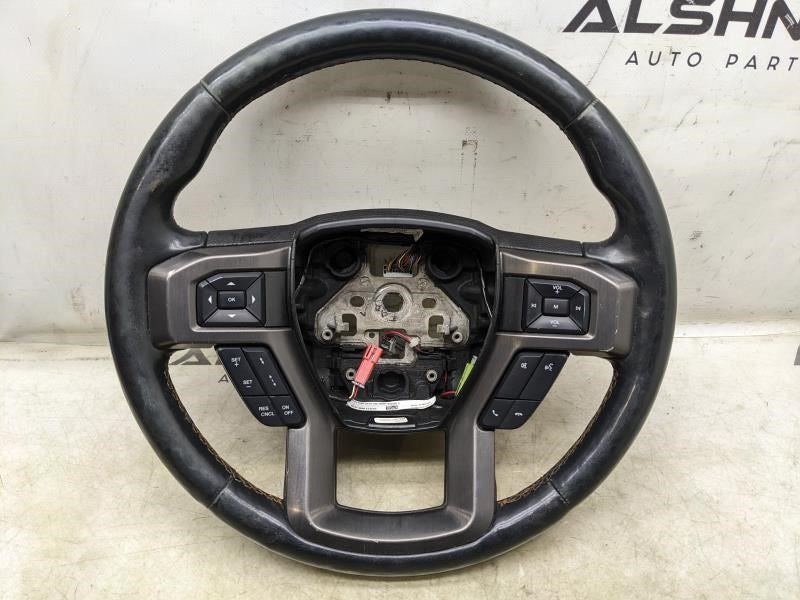 2017 Ford F150 Steering Wheel Leather w Control Buttons GL3J-3600-EE OEM *ReaD* - Alshned Auto Parts