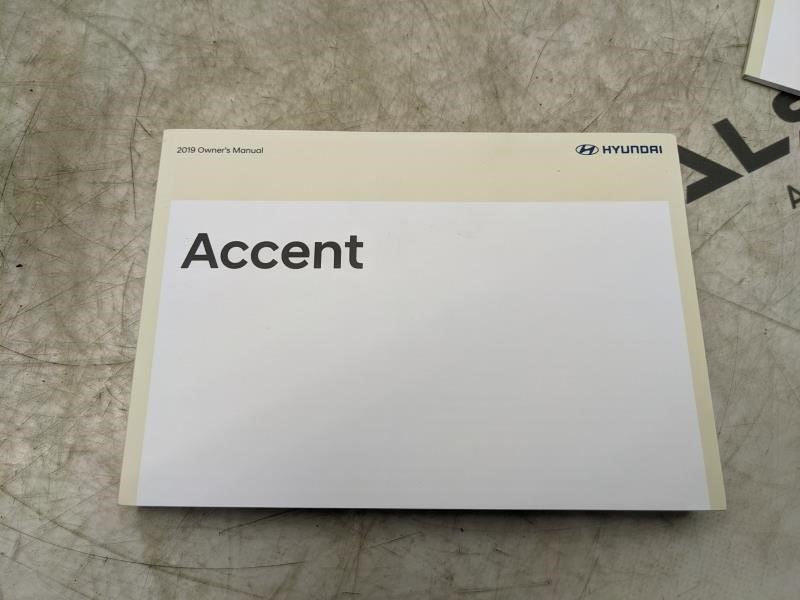 2019 Hyundai Accent Owners Manual set J0S4-EU85A OEM - Alshned Auto Parts